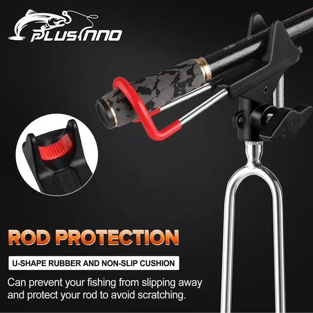 Alt view image 4 of 7 - Fishing Rod Holders - Upgraded 360 Degree Adjustable Fishing Pole Stand Equipment for Bank, Beach, Gift for Men