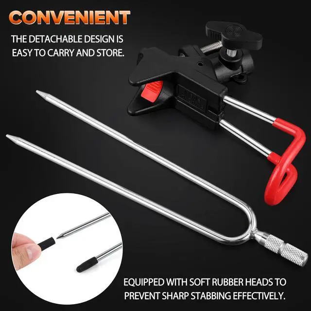 Alt view image 5 of 7 - Fishing Rod Holders - Upgraded 360 Degree Adjustable Fishing Pole Stand Equipment for Bank, Beach, Gift for Men