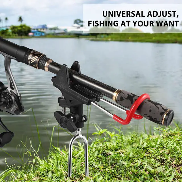 Alt view image 6 of 7 - Fishing Rod Holders - Upgraded 360 Degree Adjustable Fishing Pole Stand Equipment for Bank, Beach, Gift for Men