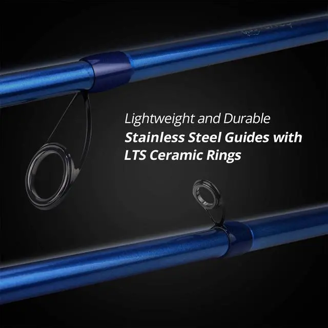 Alt view image 4 of 7 - Compass Telescopic Fishing Rods and Combo, Sensitive Graphite Composite Blank, Easy to Travel, Packs to Just 17" in Length, Stainless Guides and Ceramic Rings, Combos w/ 4+1BB Spinning Reel