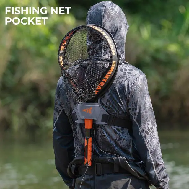 Alt view image 7 of 7 - Bait Boss Water-Resistant Fishing Chest Pack With EVA Zip-Down Workstation, MOLLE Storage, Adjustable Chest Straps