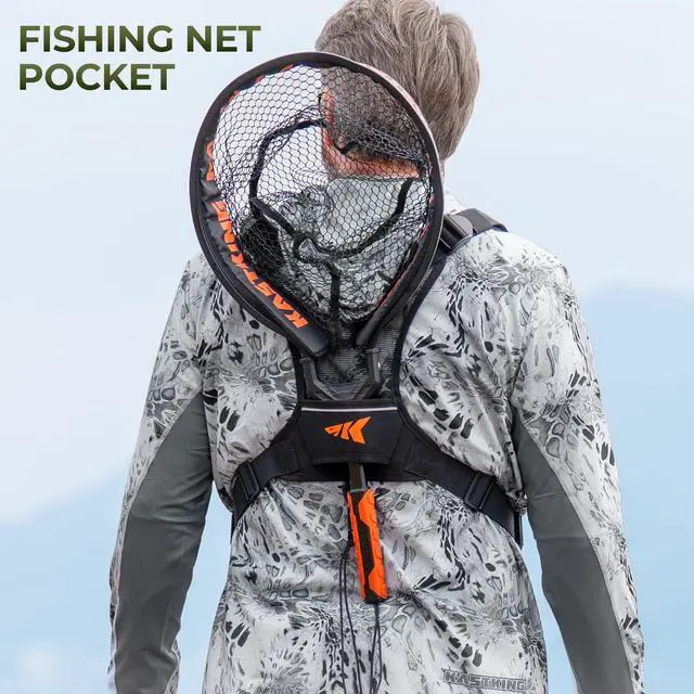 Alt view image 6 of 7 - Bait Boss Water-Resistant Fishing Chest Pack With EVA Zip-Down Workstation, MOLLE Storage, Adjustable Chest Straps