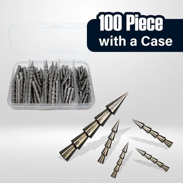 Alt view image 6 of 6 - Tungsten Nail Weights for Bass Fishing - Insert Sinkers for Wacky Rig, Neko Rig and Soft Plastic Lures - Freshwater and Saltwater - 25-Pack