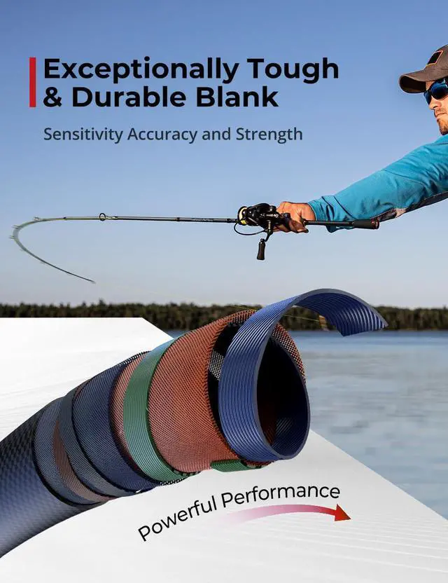 Alt view image 2 of 7 - Torrent Fishing Rod, IM6 Carbon Baitcaster Rod & Spinning Rod, High Sensitive Lightweight Casting Rod & Spinning Fishing Rod, Zirconium Oxide Rings, 2 Pieces Baitcast Rod & Spin Rod