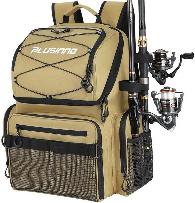 Main image of Cooler Fishing Backpack with Rod Holders 45L Large Water-resistant Fishing Tackle bag Store Fishing Gear Fishing Gifts for Men Father