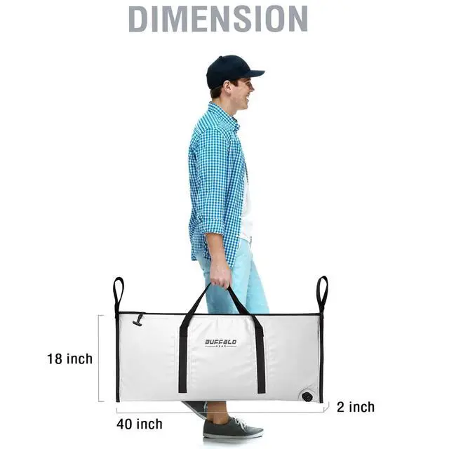 Alt view image 6 of 7 - Insulated Fish Cooler Bag Portable Fish Kill Bag Keep Ice-cold More Than 48 Hours