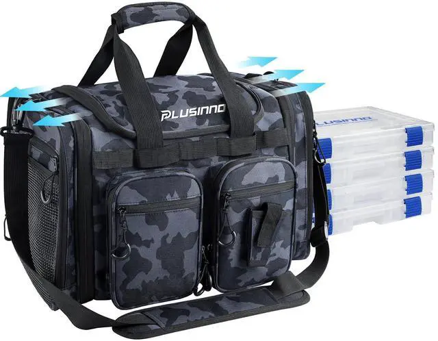 Main image of Tackle Bag - Expandable Fishing Bag for Saltwater & Freshwater - Water Resistant Fishing Gear