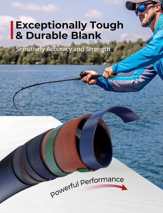 Alt view image 2 of 7 - Torrent Fishing Rod, IM6 Carbon Baitcaster Rod & Spinning Rod, High Sensitive Lightweight Casting Rod & Spinning Fishing Rod, Zirconium Oxide Rings, 2 Pieces Baitcast Rod & Spin Rod