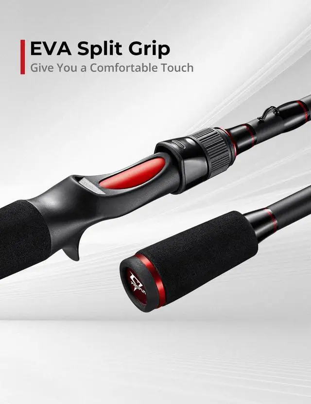Alt view image 6 of 7 - Torrent Fishing Rod, IM6 Carbon Baitcaster Rod & Spinning Rod, High Sensitive Lightweight Casting Rod & Spinning Fishing Rod, Zirconium Oxide Rings, 2 Pieces Baitcast Rod & Spin Rod