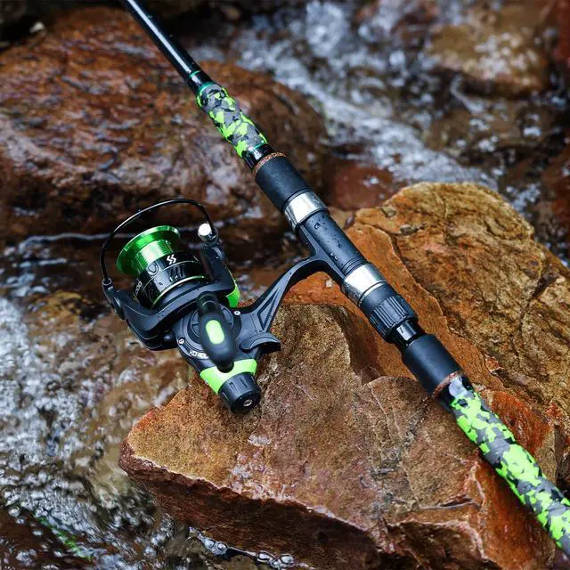 Alt view image 7 of 7 - 3 Piece Surf Fishing Rod Combo Medium/Heavy Travel Spinning Rod with 4000/5000 Size Reel Baitfeeder Combo(9'/10'/11'12')