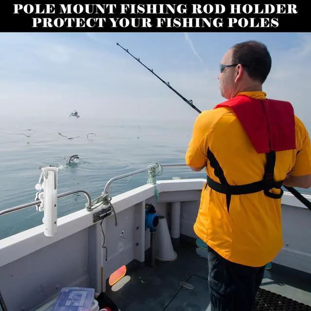 Alt view image 5 of 6 - Fishing Rod Holder for Bike Rack Pole Mount Rotatable Fishing Chair Pole Holders with Clamp for Boat Bicycle Motorcycle Kayak Cart