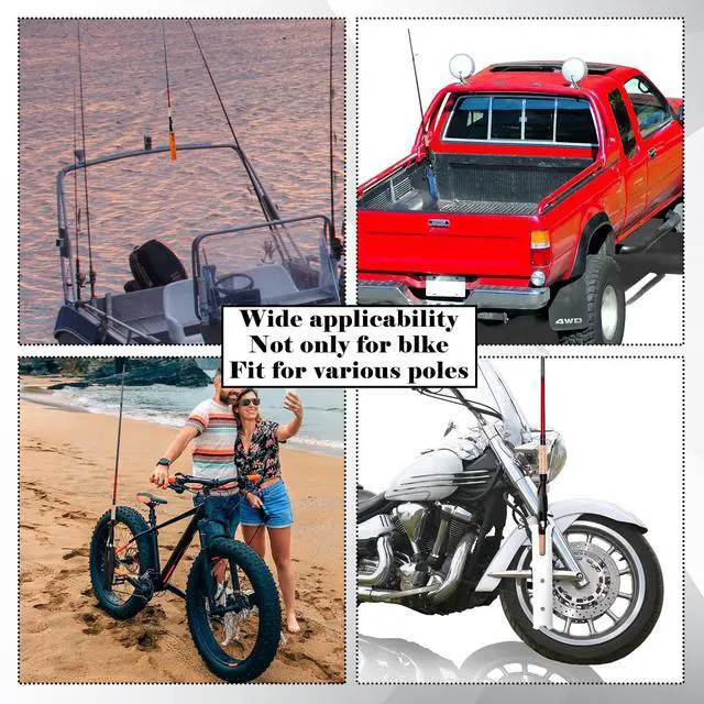 Alt view image 6 of 6 - Fishing Rod Holder for Bike Rack Pole Mount Rotatable Fishing Chair Pole Holders with Clamp for Boat Bicycle Motorcycle Kayak Cart