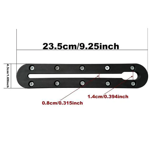 Alt view image 4 of 6 - 2 Pack Fishing Rod Holder with Track Mount Universal T-Shaped Screw Mounted on Rail for Kayak, Canoe, Fishing Boat