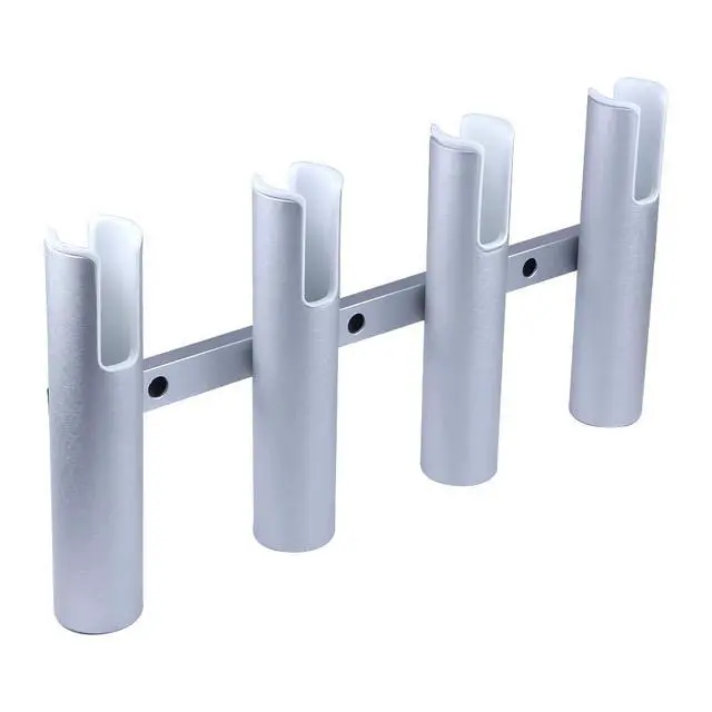Alt view image 2 of 6 - Aluminium Wall-Mounted Fishing Rod Holder for Boat, Garage & Marine - Holds Rods & Poles
