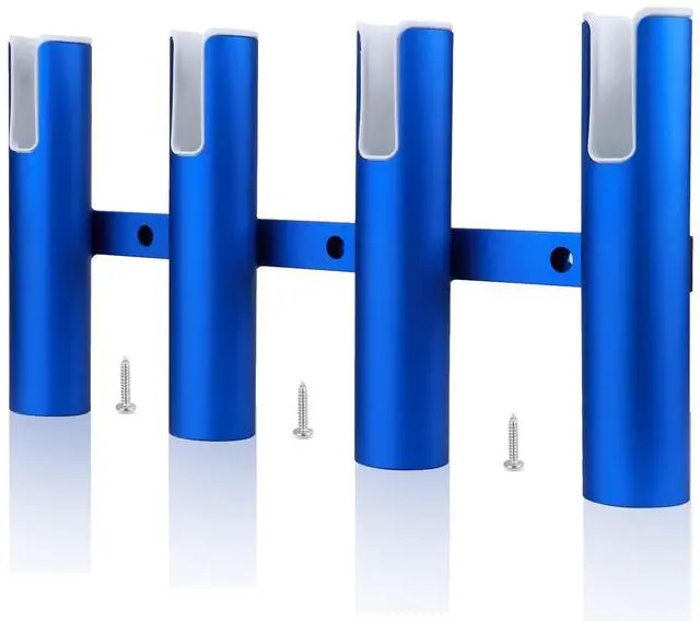 Main image of Aluminium Wall-Mounted Fishing Rod Holder for Boat, Garage & Marine - Holds Rods & Poles