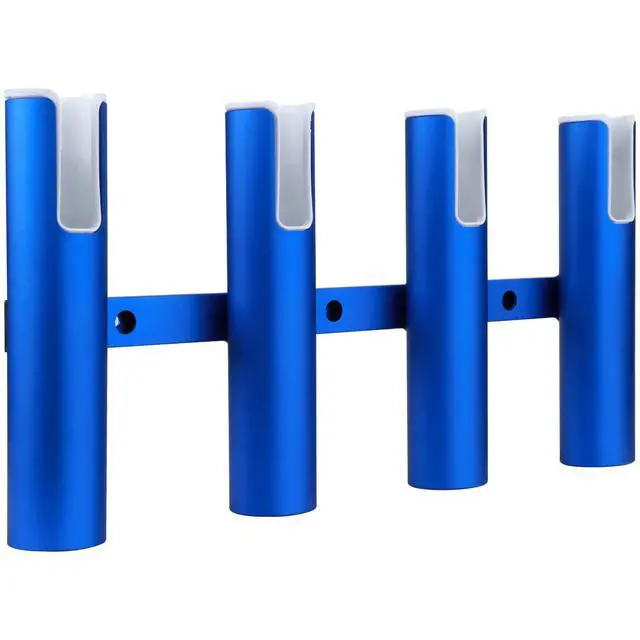 Alt view image 3 of 7 - Aluminium Wall-Mounted Fishing Rod Holder for Boat, Garage & Marine - Holds Rods & Poles