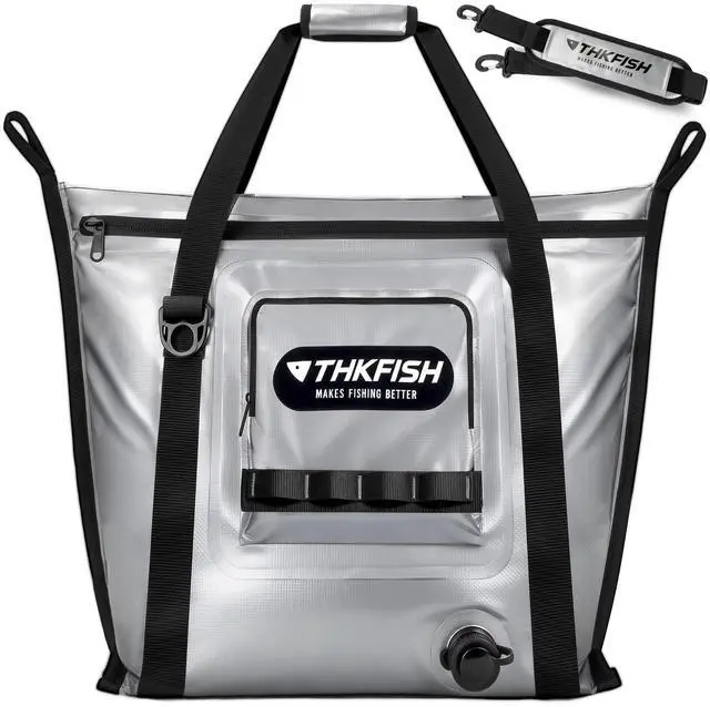 Main image of Insulated Fish Cooler Bag, 25x17.5in Portable Soft Cooler Bag for Caught Fish, Travel, Beach, Camping, Picnic, Lunch, Fishing, 24HR Cold Retention