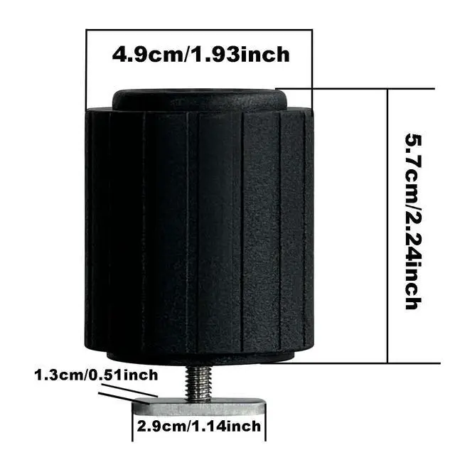 Alt view image 3 of 6 - 2 Pack Fishing Rod Holder with Track Mount Universal T-Shaped Screw Mounted on Rail for Kayak, Canoe, Fishing Boat