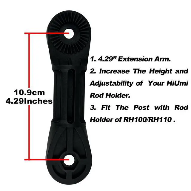 Alt view image 2 of 6 - 2 Pack Fishing Rod Holder with Track Mount Universal T-Shaped Screw Mounted on Rail for Kayak, Canoe, Fishing Boat
