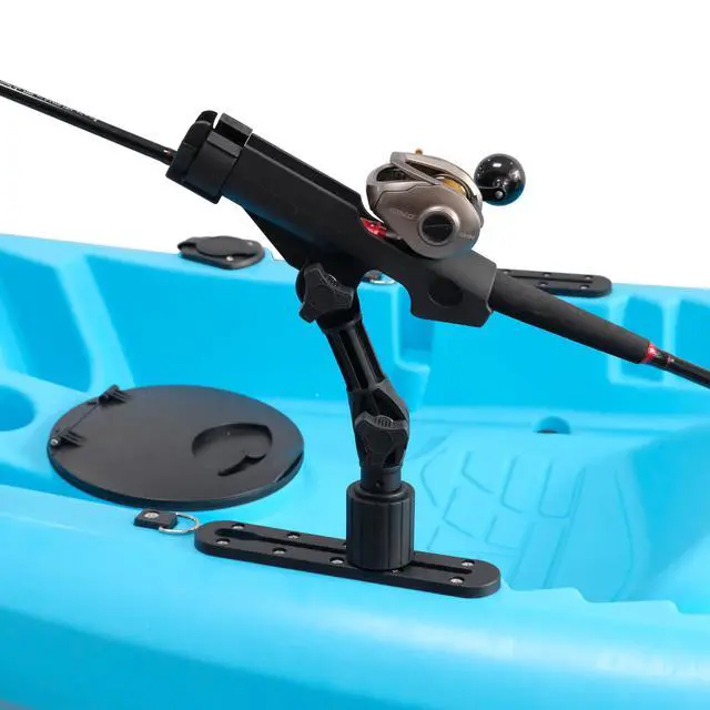 Alt view image 5 of 6 - 2 Pack Fishing Rod Holder with Track Mount Universal T-Shaped Screw Mounted on Rail for Kayak, Canoe, Fishing Boat