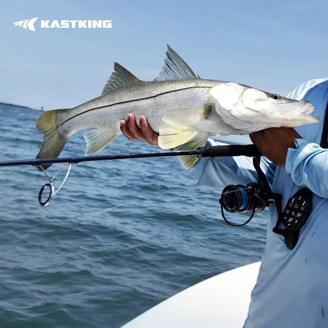 Alt view image 2 of 7 - ReKon Saltwater Spinning Rod, KastFlex IM6 Carbon Graphite Blank, Zirconium Ceramic Guides, Graphite Locking Reel Seat, Oversized Drop Shot Hook Keeper, 2-Piece PTS, Saltwater Fishing