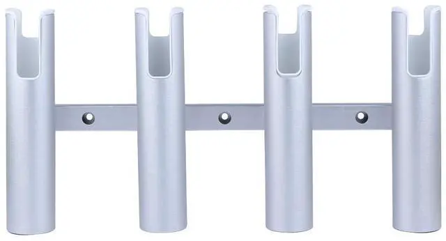 Main image of Aluminium Wall-Mounted Fishing Rod Holder for Boat, Garage & Marine - Holds Rods & Poles