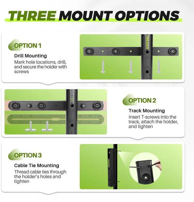Alt view image 4 of 7 - Adjustable Fishing Rod Holder, 4 Tube Fishing Pole Holders Wall-Mounted Rod Rack for Boat Kayak Golf Cart Garage Crate Cooler Wagon RV