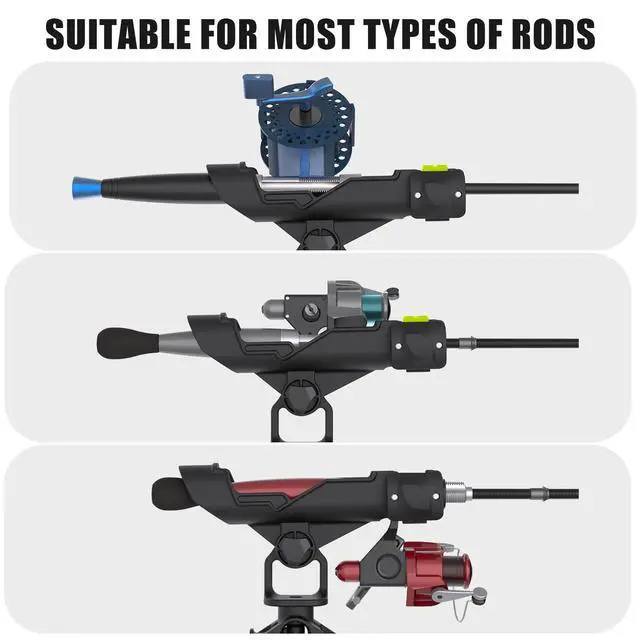 Alt view image 7 of 7 - Combo Mount Fishing Rod Holders - 360 Degree Adjustable Boat Rod Rack