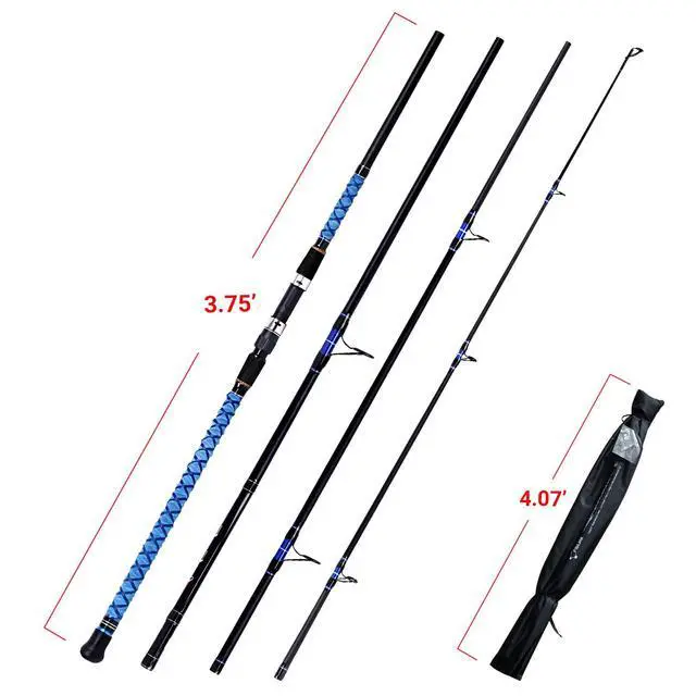 Alt view image 2 of 7 - Surf Spinning Fishing Rod Carbon Travel Surf Rod 2 Piece/3 Piece/4 Piece Spinning Fishing Rod 9'/10'/11'/12'/15'