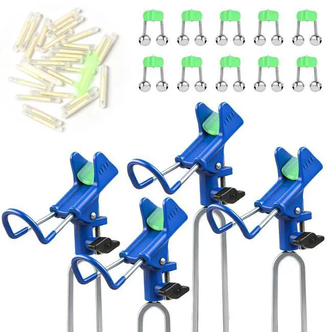 Main image of Fishing Rod Holder for Ground, 2/4pcs Fishing Pole Holders for Ground, Bank Fishing Rod Holder with 360° Adjustable Extra Long Drill Stake Rod Stand for Catfish, Beach, Shore and Mud, Men's Gift