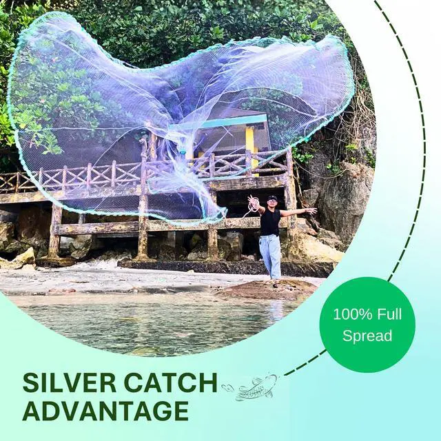 Alt view image 4 of 7 - Cast Nets 4.5ft-10ft Radius|3/8",1/2",1" Mesh for Fishing with Chain Bottom, Salt Water Casting Fishing Net Gear, Easy Throw Nets Fishing Bait - Elite Series