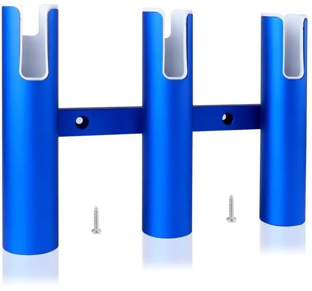 Main image of Aluminium Wall-Mounted Fishing Rod Holder for Boat, Garage & Marine - Holds Rods & Poles