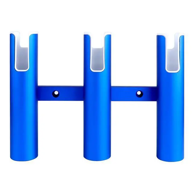 Alt view image 5 of 7 - Aluminium Wall-Mounted Fishing Rod Holder for Boat, Garage & Marine - Holds Rods & Poles