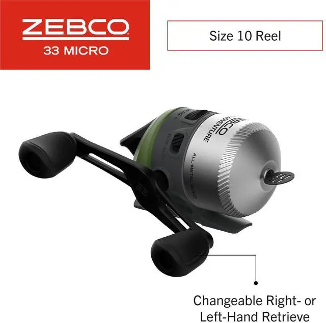 Alt view image 3 of 6 - 33 Micro Adventure Spincast Reel and Fishing Rod Combo, 36-Inch Telescopic Rod, Ultra-Light Power, Moderate Action, Silver/Green