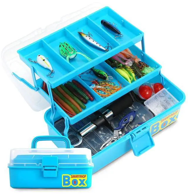 Main image of Pro 3-Layer FishingTackle Box Kit with Accessories Set,Including Saltwater and Freshwater Lures,Tools,Spacious Storage,All-in-One Bass Fishing Gear Set & Gift for Men(339pcs Fishing Tackle Box)