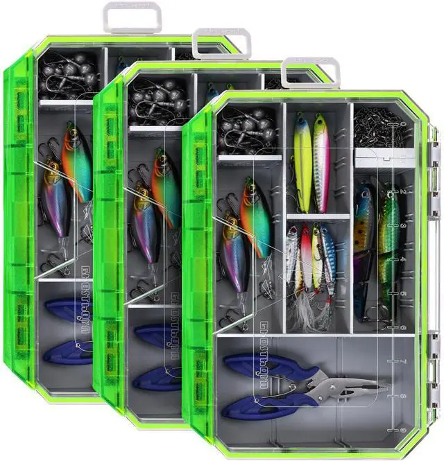 Main image of Fishing Tackle Box, Waterproof 3600 and 3700 Tackle Trays, Plastic Tackle Box Organizer with Removable Dividers, Storage Lure Box and Terminal Tackle Storage