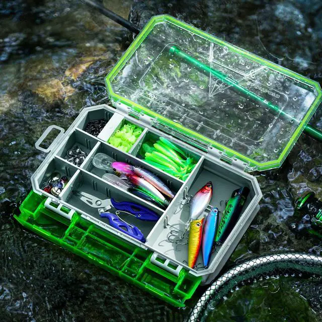 Alt view image 5 of 6 - Fishing Tackle Box, Waterproof 3600 and 3700 Tackle Trays, Plastic Tackle Box Organizer with Removable Dividers, Storage Lure Box and Terminal Tackle Storage