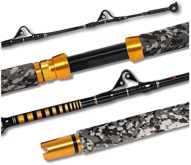 Main image of 1-Piece Saltwater Offshore Trolling Rod 6-Feet Big Game Rod Conventional Boat Fishing Pole
