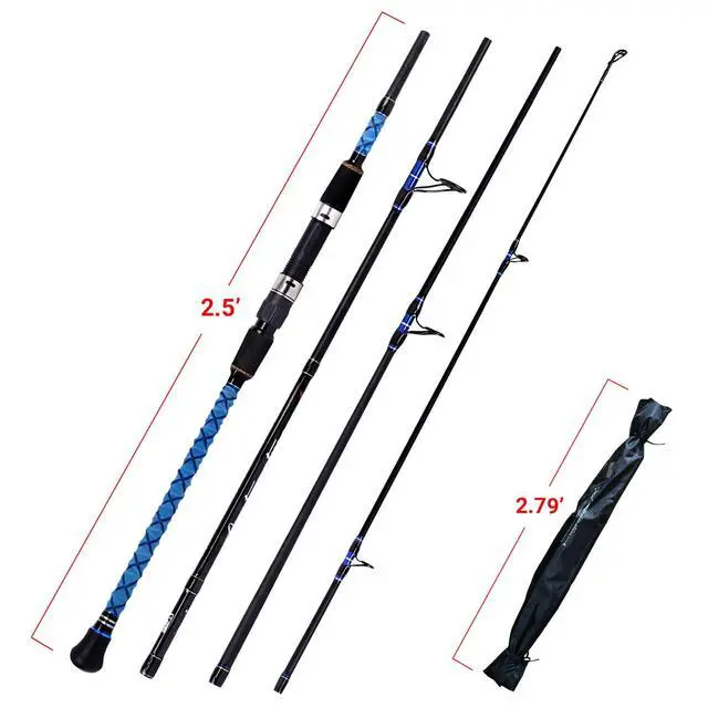 Alt view image 2 of 7 - Surf Spinning Fishing Rod Carbon Travel Surf Rod 2 Piece/3 Piece/4 Piece Spinning Fishing Rod 9'/10'/11'/12'/15'