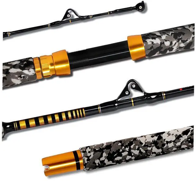 Main image of 1-Piece Saltwater Offshore Trolling Rod 6-Feet Big Game Rod Conventional Boat Fishing Pole