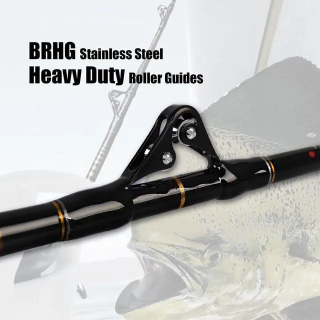 Alt view image 4 of 7 - 1-Piece Saltwater Offshore Trolling Rod 6-Feet Big Game Rod Conventional Boat Fishing Pole