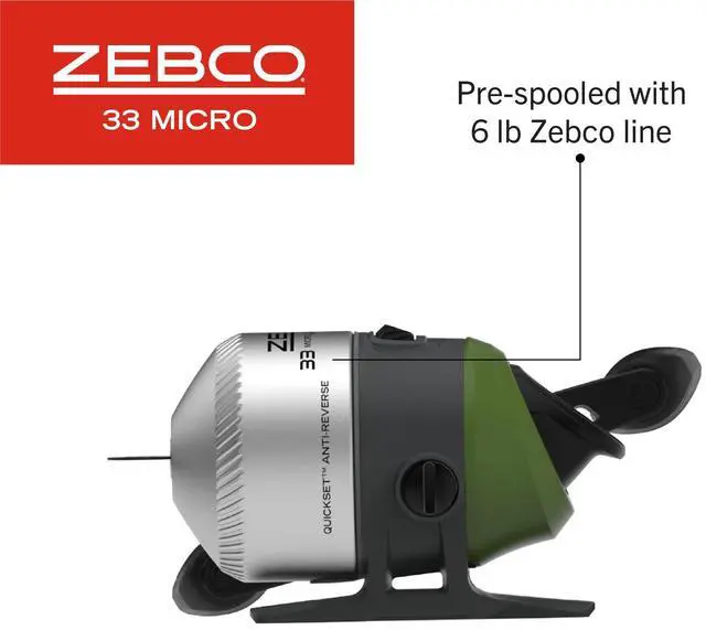 Alt view image 5 of 6 - 33 Micro Adventure Spincast Reel and Fishing Rod Combo, 36-Inch Telescopic Rod, Ultra-Light Power, Moderate Action, Silver/Green