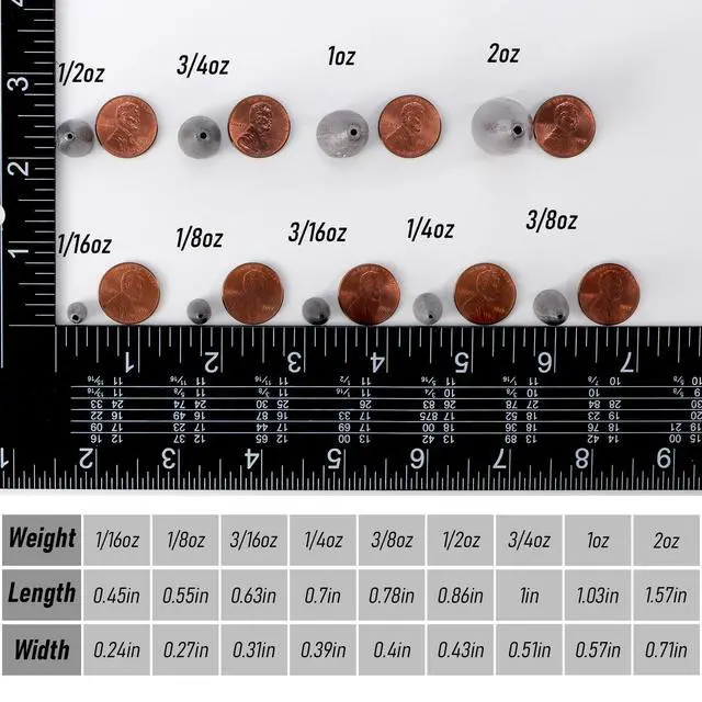 Alt view image 2 of 7 - 50 Pack Bullet Fishing Sinkers Worm Weights Lead Fishing Weights Bass Fishing Sinker Freshwater Texas Carolina Rig Punch Shot