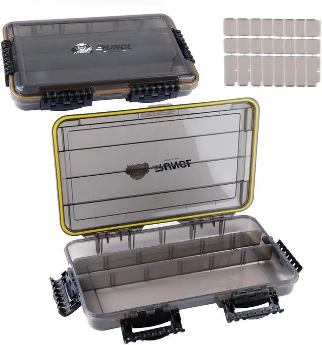 Main image of Fishing Tackle Box, Waterproof Tray for Jigs Lures, Thicker Floating Tackle Utility Box with Adjustable Dividers, 3600/3700/Large 3700 Size