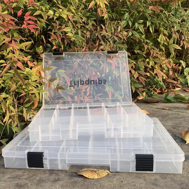 Alt view image 6 of 7 - 3600 Tackle Trays, Plastic Storage Organizer Box with Removable Dividers - Tackle Boxes - Fishing Tackle Storage - 3700 Tackle Trays - 2 Packs/4 Packs Box Organizer