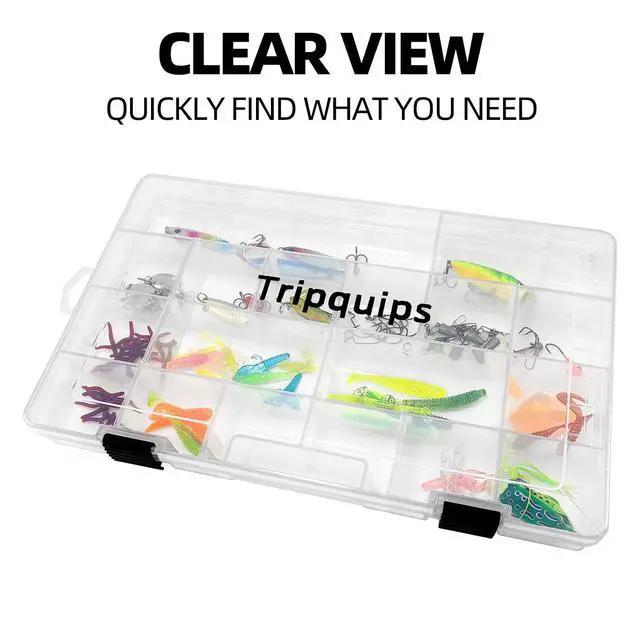 Alt view image 4 of 7 - 3600 Tackle Trays, Plastic Storage Organizer Box with Removable Dividers - Tackle Boxes - Fishing Tackle Storage - 3700 Tackle Trays - 2 Packs/4 Packs Box Organizer