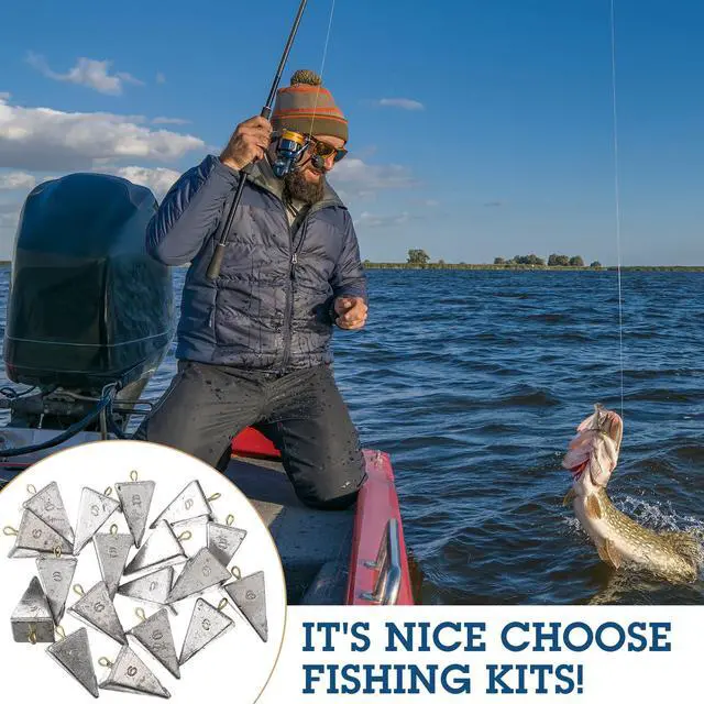 Alt view image 5 of 6 - 18 Pieces Pyramid Sinkers Fishing Weights Triangle Fishing Sinkers Rig Pyramid Sinker for Ocean Saltwater Surf Bass Casting Gear Tackle