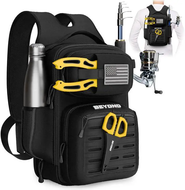Main image of Beyond Fishing Tackle Backpack- The Voyager Tactical Fishing Storage Bag - Lightweight & Compact Bag For Fishing