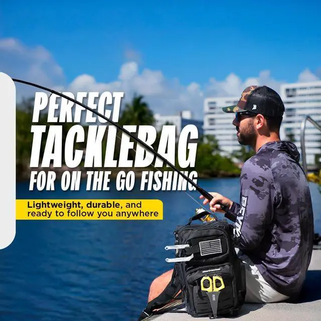 Alt view image 6 of 6 - Beyond Fishing Tackle Backpack- The Voyager Tactical Fishing Storage Bag - Lightweight & Compact Bag For Fishing