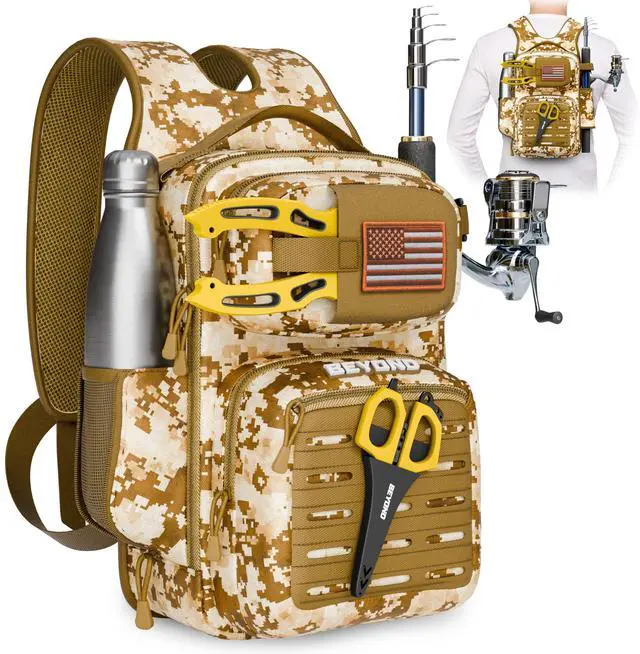 Main image of Beyond Fishing Tackle Backpack- The Voyager Tactical Fishing Storage Bag - Lightweight & Compact Bag For Fishing